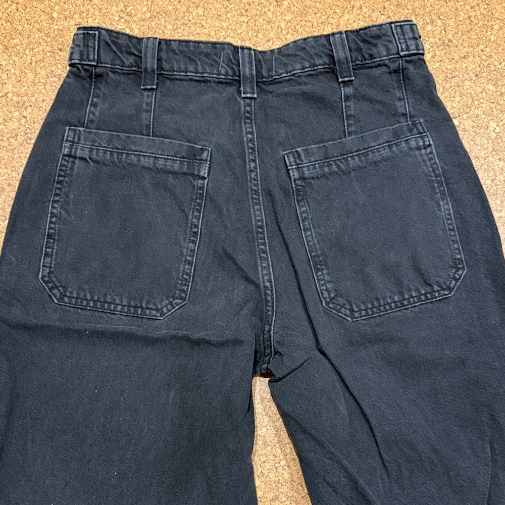 Free People Black High-Rise Wide Leg Jeans - Picture 5 of 5